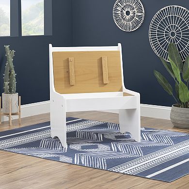 Linon Linson Small Back Rest Bench with Storage