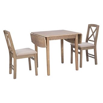 Linon Torino Drop Leaf 3 pc Dining Set