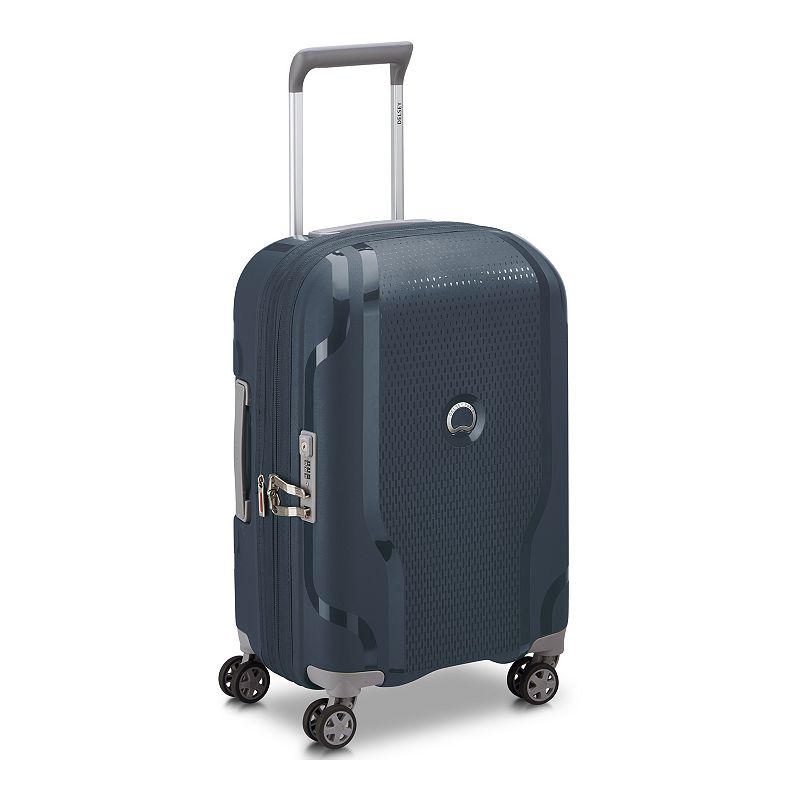 Delsey Clavel Hardside Spinner Luggage, Blue, 19 CARRYON
