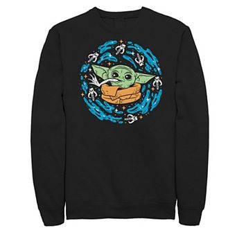 Big & Tall Star Wars The Mandalorian Frog Spiral Fleece Sweatshirt