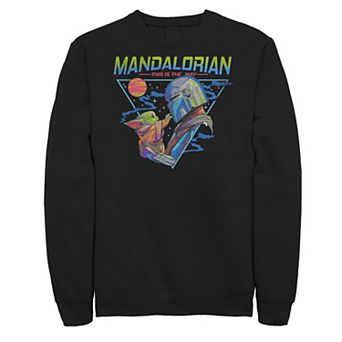 Big & Tall Star Wars The Mandalorian & The Child Triangle Galaxy Touch Fleece Sweatshirt