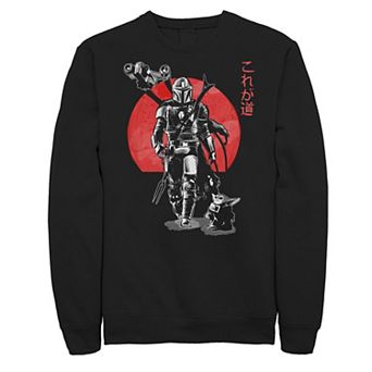 Big & Tall Star Wars The Mandalorian Sumi Ink Portrait Fleece Sweatshirt