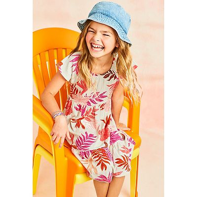 Girls 4-14 Carter's Floral Crinkle Jersey Dress