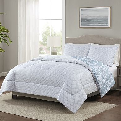 Madison Park Essentials Trellis Floral Reversible Comforter Set