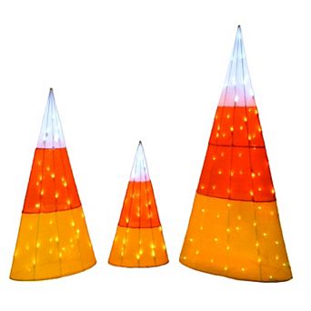 National Tree Company Tinsel Candy Corn Cones Halloween Decoration