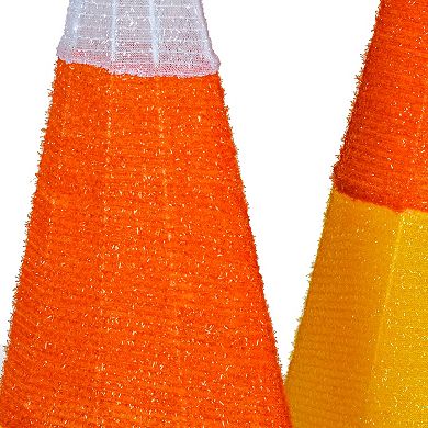 National Tree Company Tinsel Candy Corn Cones Halloween Decoration