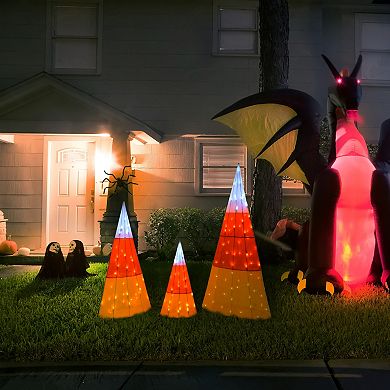 National Tree Company Tinsel Candy Corn Cones Halloween Decoration