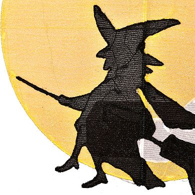 National Tree Company 2D Tinsel Witch on Broomstick Halloween Decoration