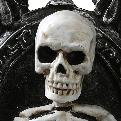 National Tree Company Halloween Ghost Skeleton on Throne