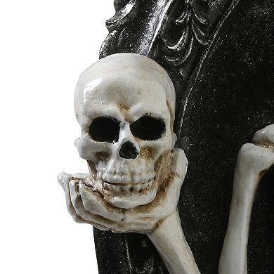 National Tree Company Halloween Ghost Skeleton on Throne