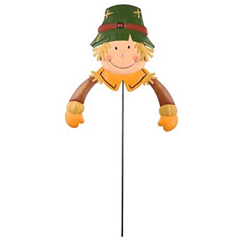 National Tree Company Harvest Boy Scarecrow Metal Stake