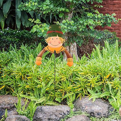 National Tree Company Harvest Boy Scarecrow Metal Stake