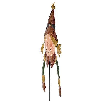 National Tree Company Harvest Girl Scarecrow Metal Stake