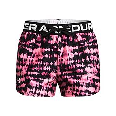 Under Armour Shorts Girls Youth Small Pink Black Athletic Running Gym  Casual 