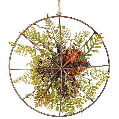 National Tree Company Harvest Flower Circular Decoration