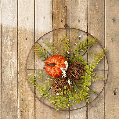 National Tree Company Harvest Flower Circular Decoration