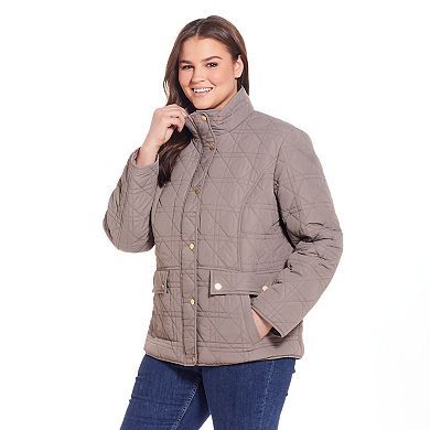 Plus Size Weathercast Modern Quilted Barn Jacket