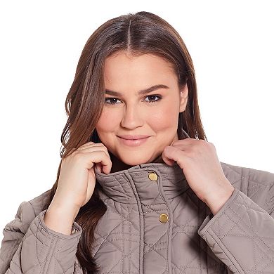 Plus Size Weathercast Modern Quilted Barn Jacket