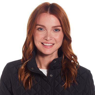 Women's Weathercast Mixed Diamond Quilted Modern Barn Jacket