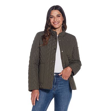 Women's Weathercast Mixed Diamond Quilted Modern Barn Jacket