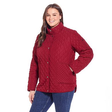 Plus Size Weathercast Mixed Diamond Quilted Modern Barn Jacket