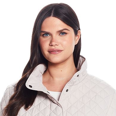 Plus Size Weathercast Mixed Diamond Quilted Modern Barn Jacket