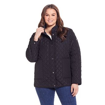 Plus Size Weathercast Mixed Diamond Quilted Modern Barn Jacket