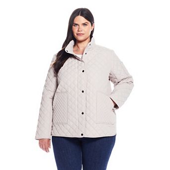 Plus Size Weathercast Mixed Diamond Quilted Modern Barn Jacket