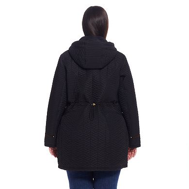 Women's Plus Size Weathercast Quilted Walker with Faux Suede Details