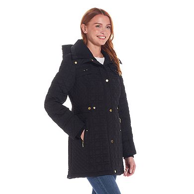 Women's Weathercast Hooded Quilted Walker Coat