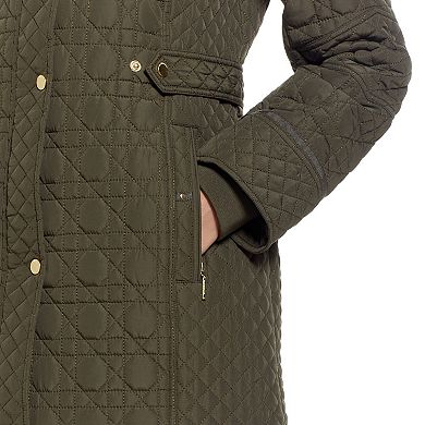 Women's Weathercast Hooded Quilted Walker Coat