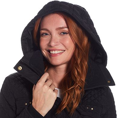 Women's Weathercast Hooded Quilted Walker Coat