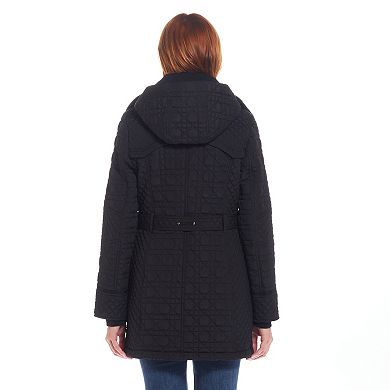 Women's Weathercast Hooded Quilted Walker Coat