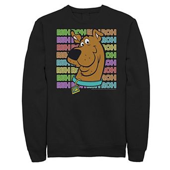Big & Tall Scooby-Doo Ruh-Roh Neon Text Stack Graphic Fleece Pullover