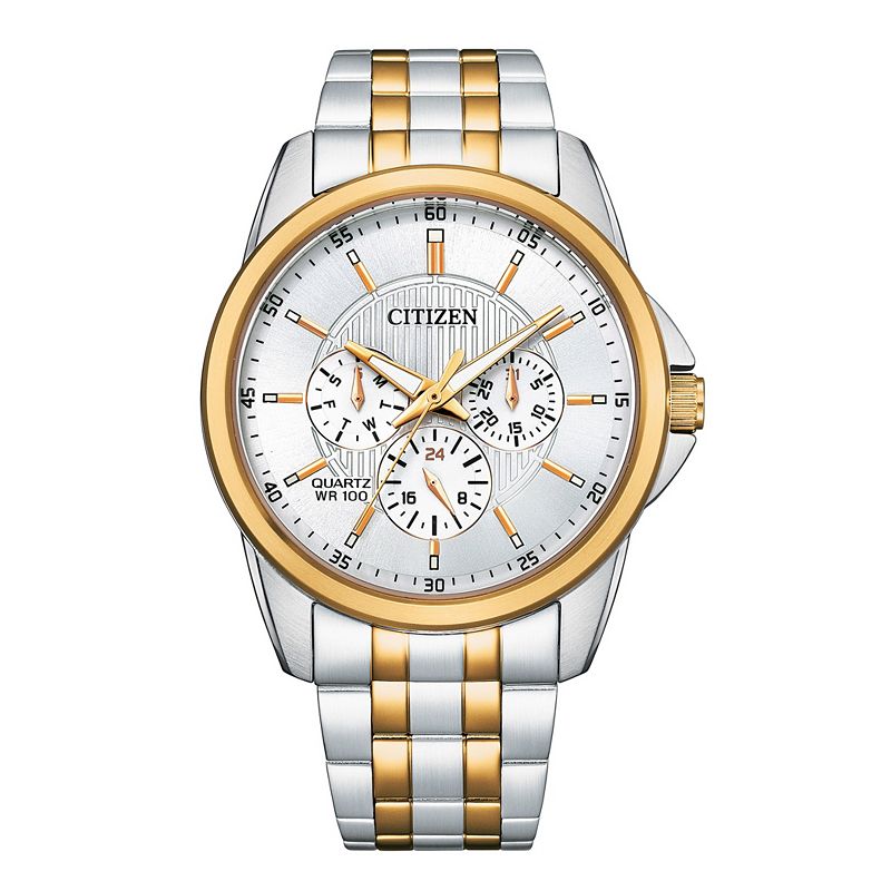 Citizen Men's Two-Tone Stainless Watch - AG8346-51A, Size: 9", Gold Silver