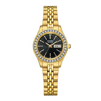 Citizen Women's Crystal Accent Goldtone Stainless Steel Watch - EQ0532-55E