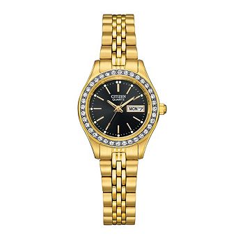 Citizen Women's Crystal Accent Goldtone Stainless Steel Watch - EQ0532-55E