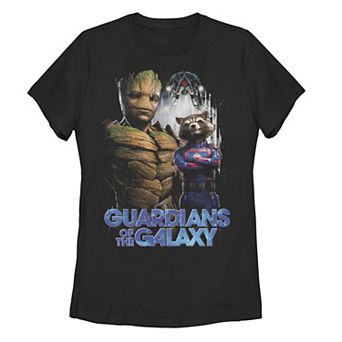 Juniors' Guardians of the Galaxy Groot and Rocket Graphic Tee