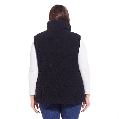 Plus Size Weathercast Sherpa Puffer Vest