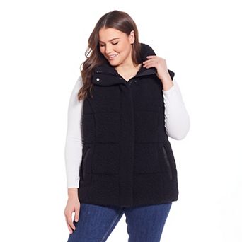 Plus Size Weathercast Sherpa Puffer Vest