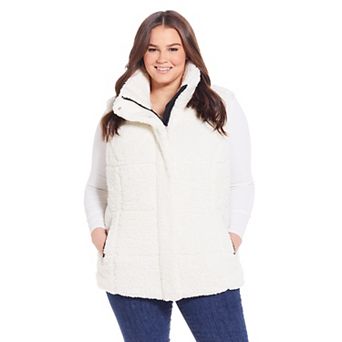 Plus Size Weathercast Sherpa Puffer Vest