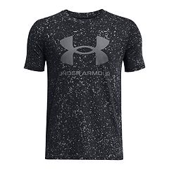 Under Armour Cold Gear T-shirt Youth Boys Siz L Black Yellow Long