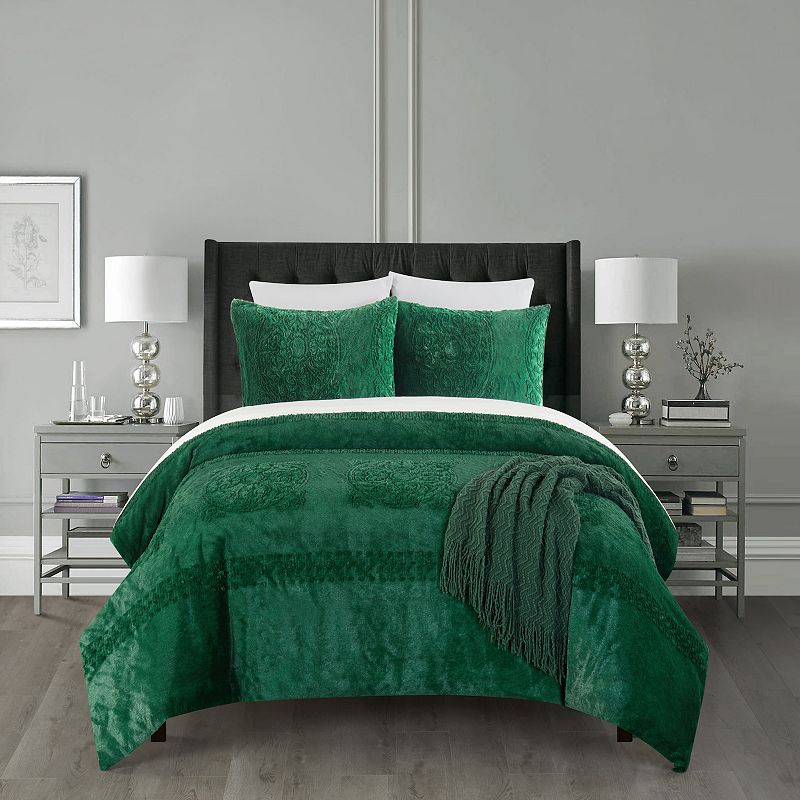 Chic Home Amara Comforter Set, Green, Twin