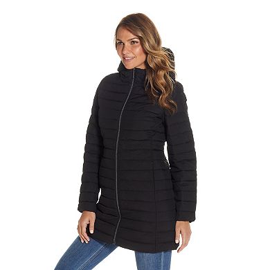 Women's Weathercast Hooded Channel Quilted Puffer Jacket
