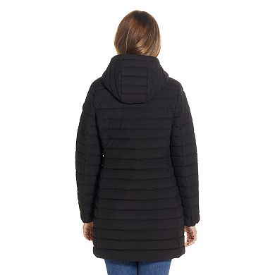 Women's Weathercast Hooded Channel Quilted Puffer Jacket