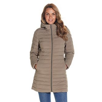Women's Weathercast Hooded Channel Quilted Puffer Jacket