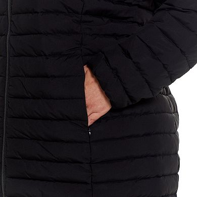 Plus Size Weathercast Hooded Channel Quilted Puffer Jacket