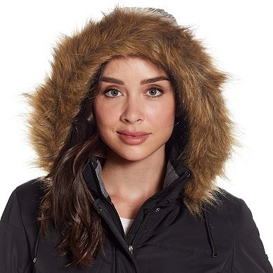 Women's Weathercast Faux-Fur Trim Hooded Parka Coat