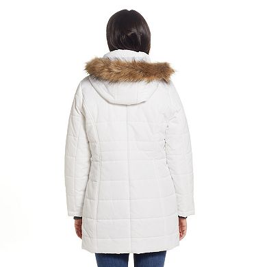 Women's Weathercast Faux-Fur Trim Hooded Parka Coat
