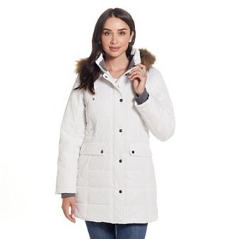 Women's Weathercast Faux-Fur Trim Hooded Parka Coat